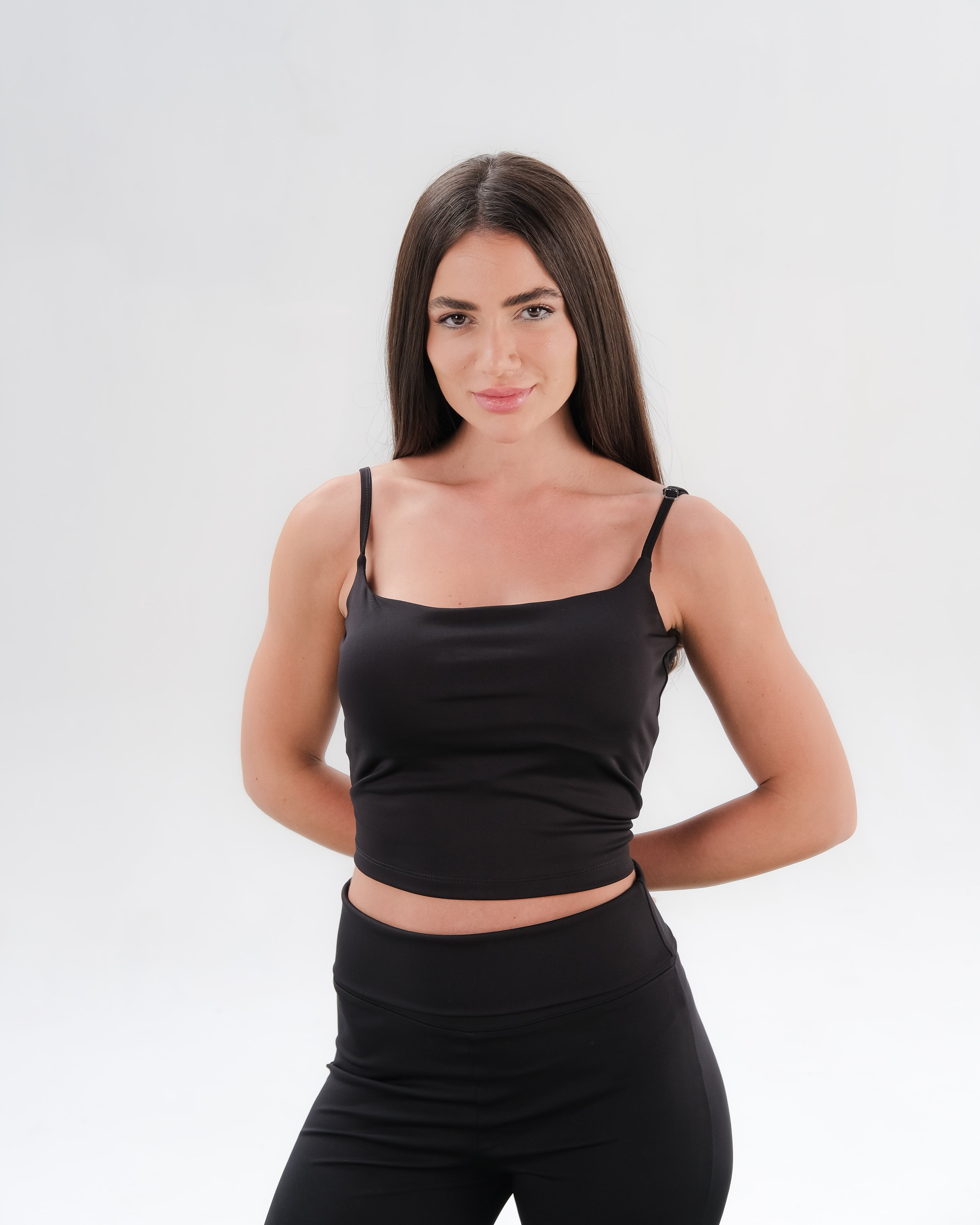 Square Neck Active Crop Top