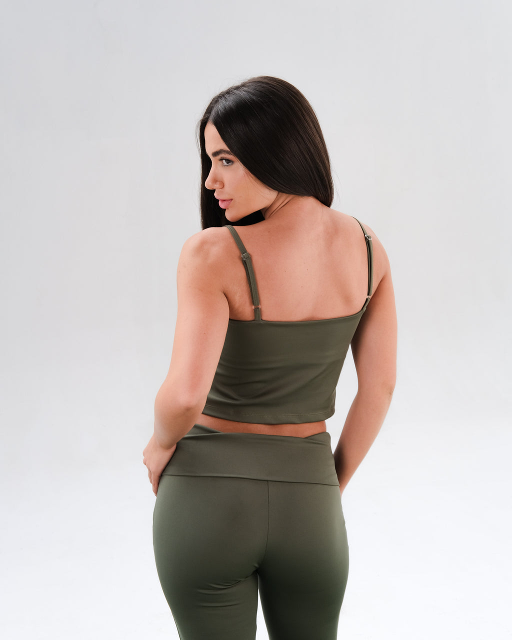 Square Neck Active Crop Top