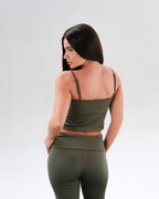 Square Neck Active Crop Top