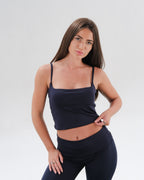 Square Neck Active Crop Top