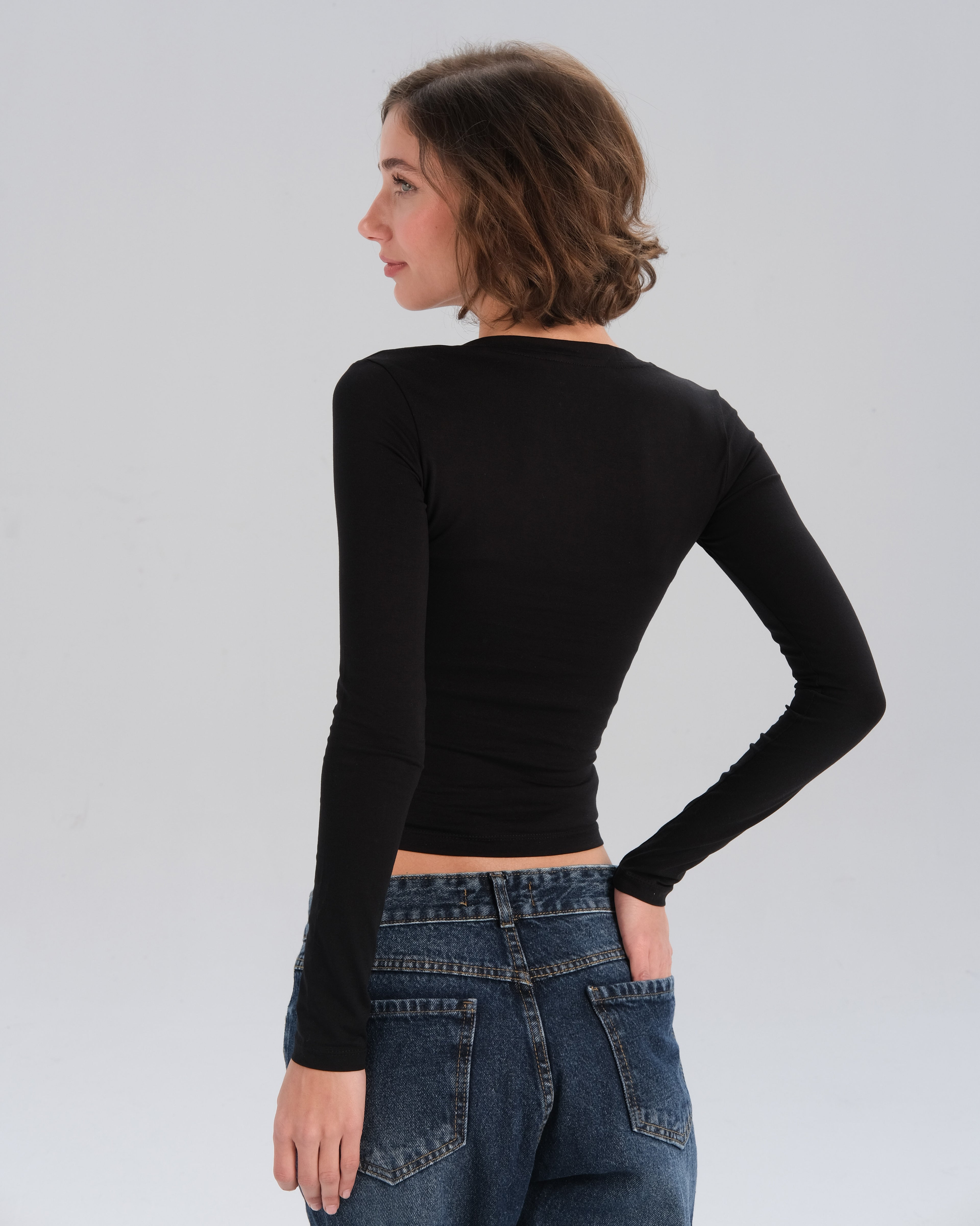 Long Sleeve V-Neck Top