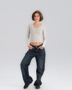 Long Sleeve V-Neck Top