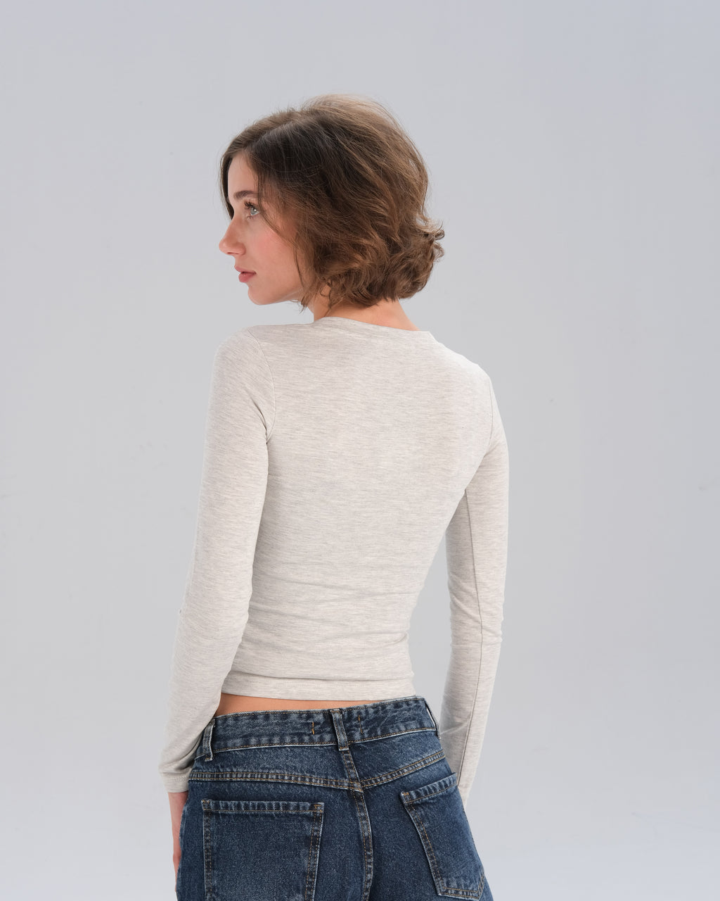 Long Sleeve V-Neck Top