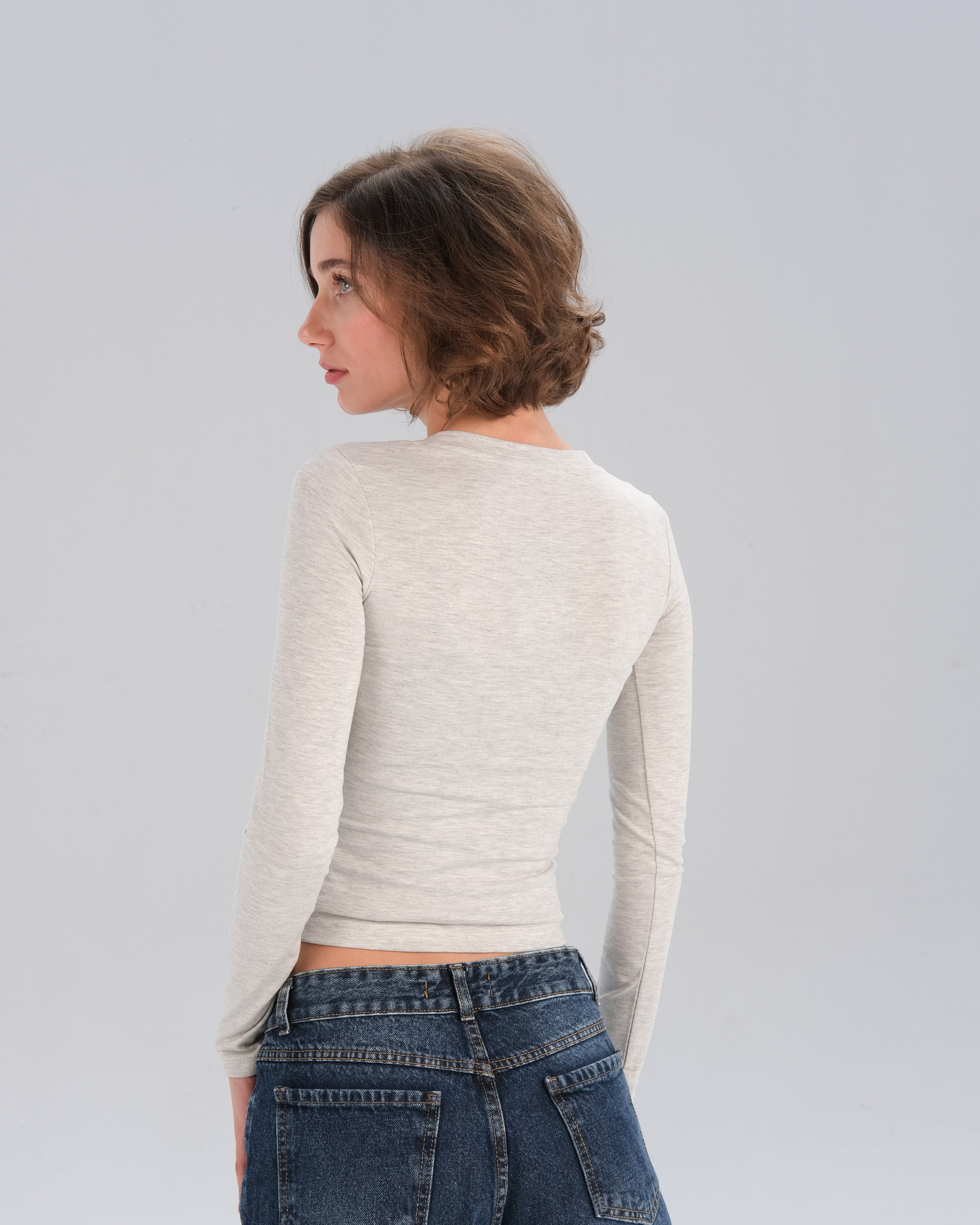 Long Sleeve V-Neck Top