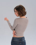 Long Sleeve V-Neck Top