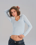 Long Sleeve V-Neck Top