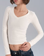 Long Sleeve V-Neck Top