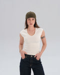 Cap Sleeve Ribbed Top