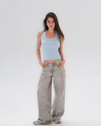 Ribbed Racerback Tank Top