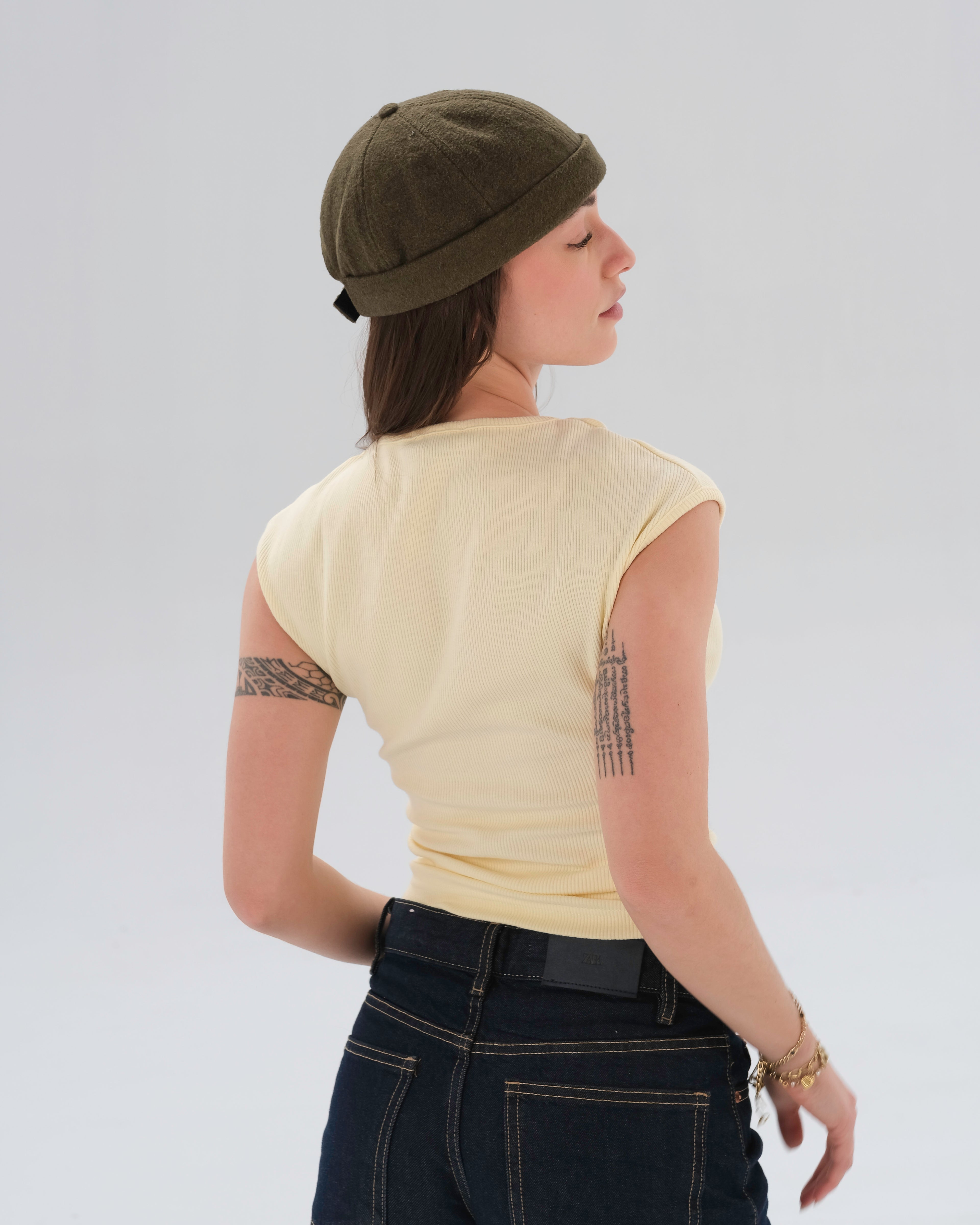 Cap Sleeve Ribbed Top
