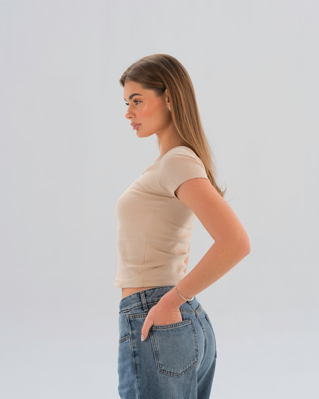 Ribbed V-Neck Top