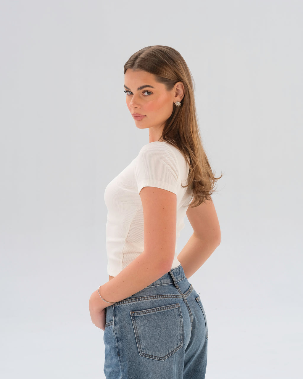 Ribbed V-Neck Top