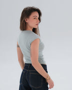 Cap Sleeve Ribbed Top
