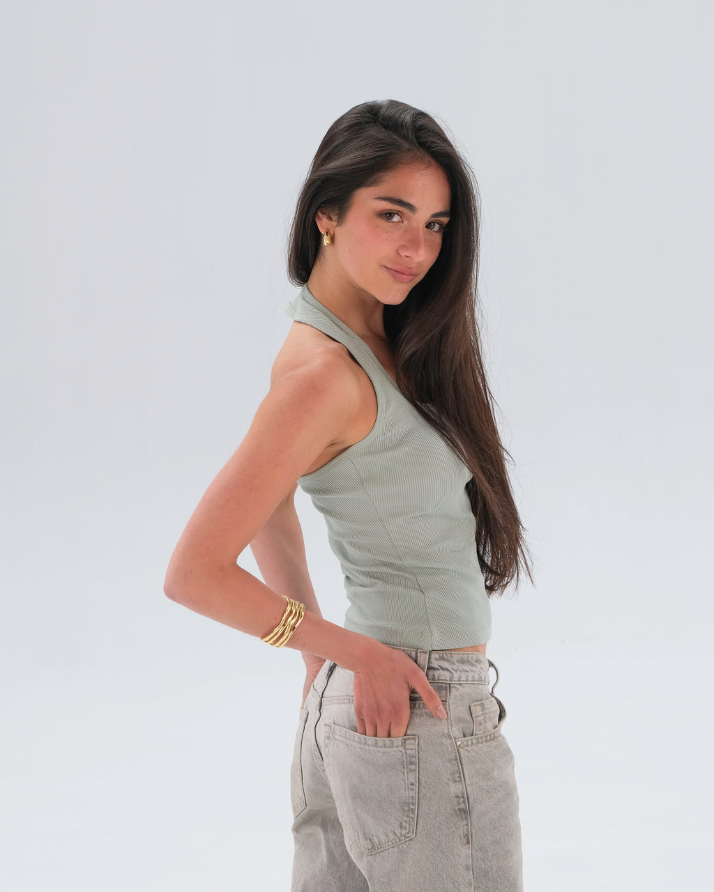 Ribbed Racerback Tank Top