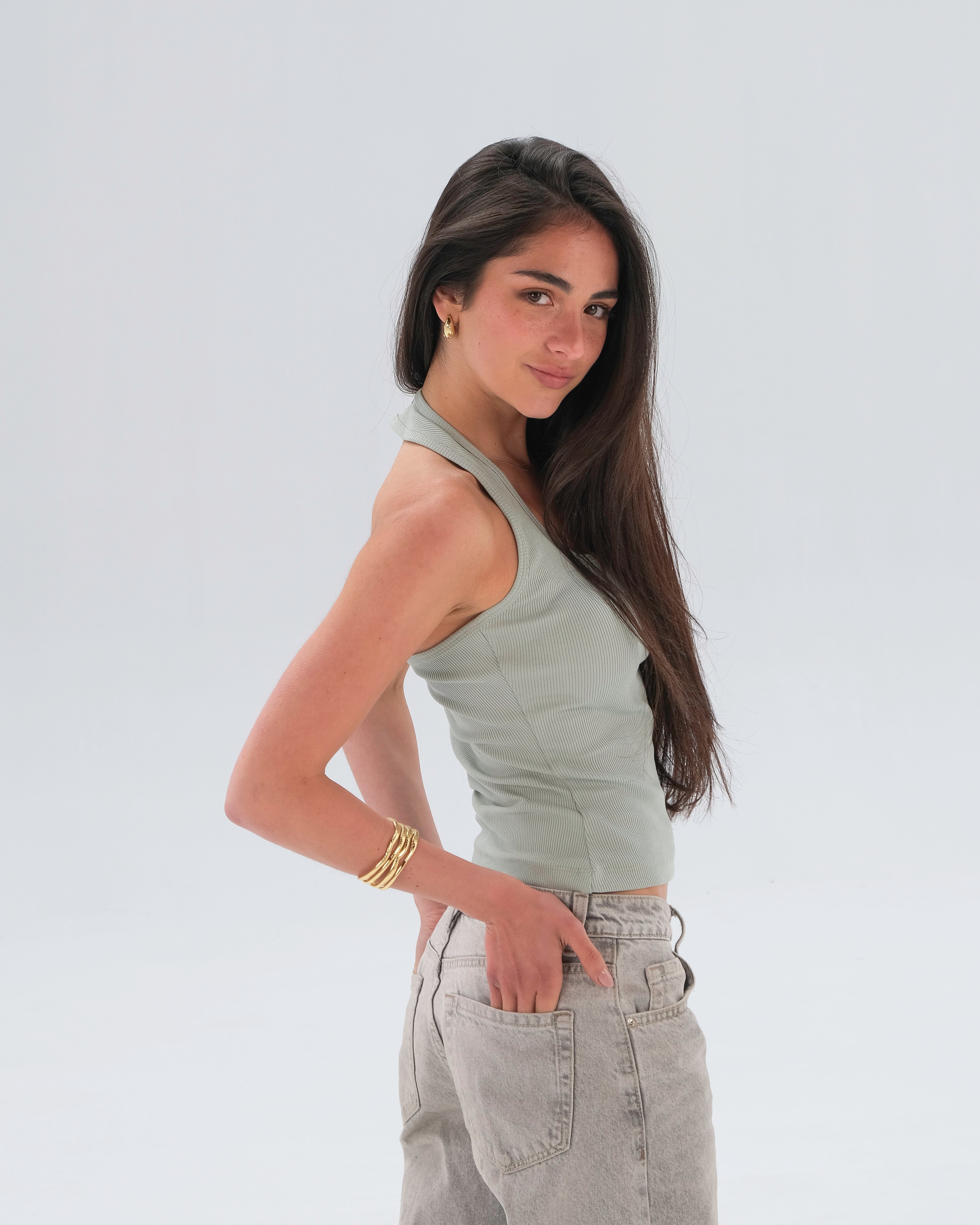 Ribbed Racerback Tank Top