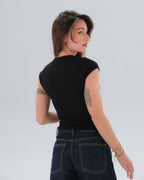 Cap Sleeve Ribbed Top