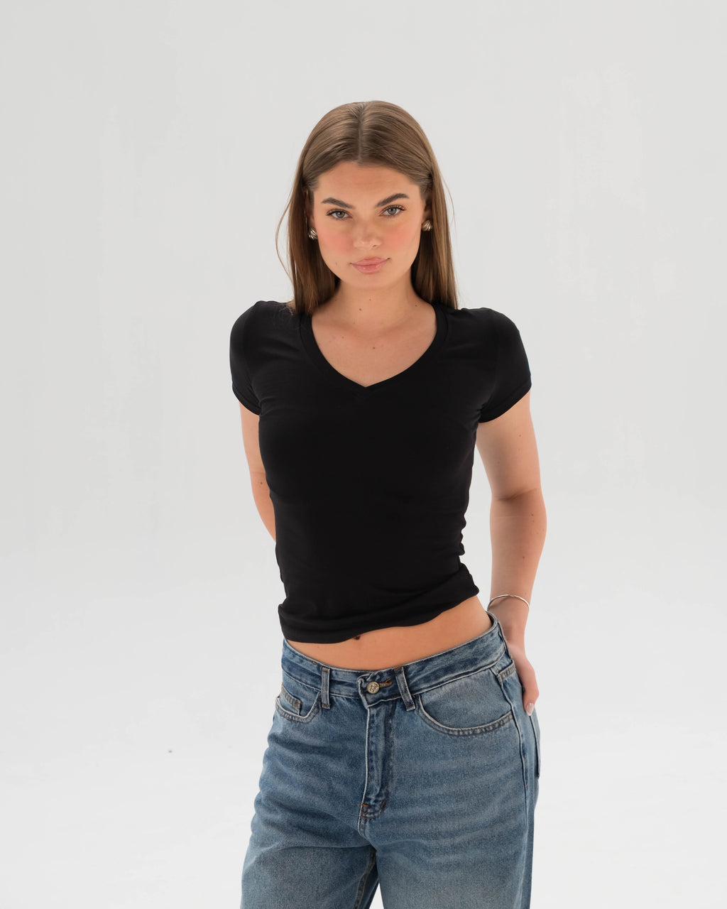 V-Neck Fitted Top
