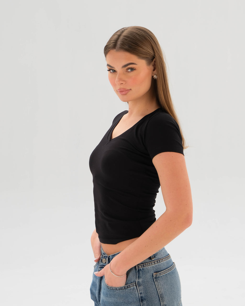 V-Neck Fitted Top