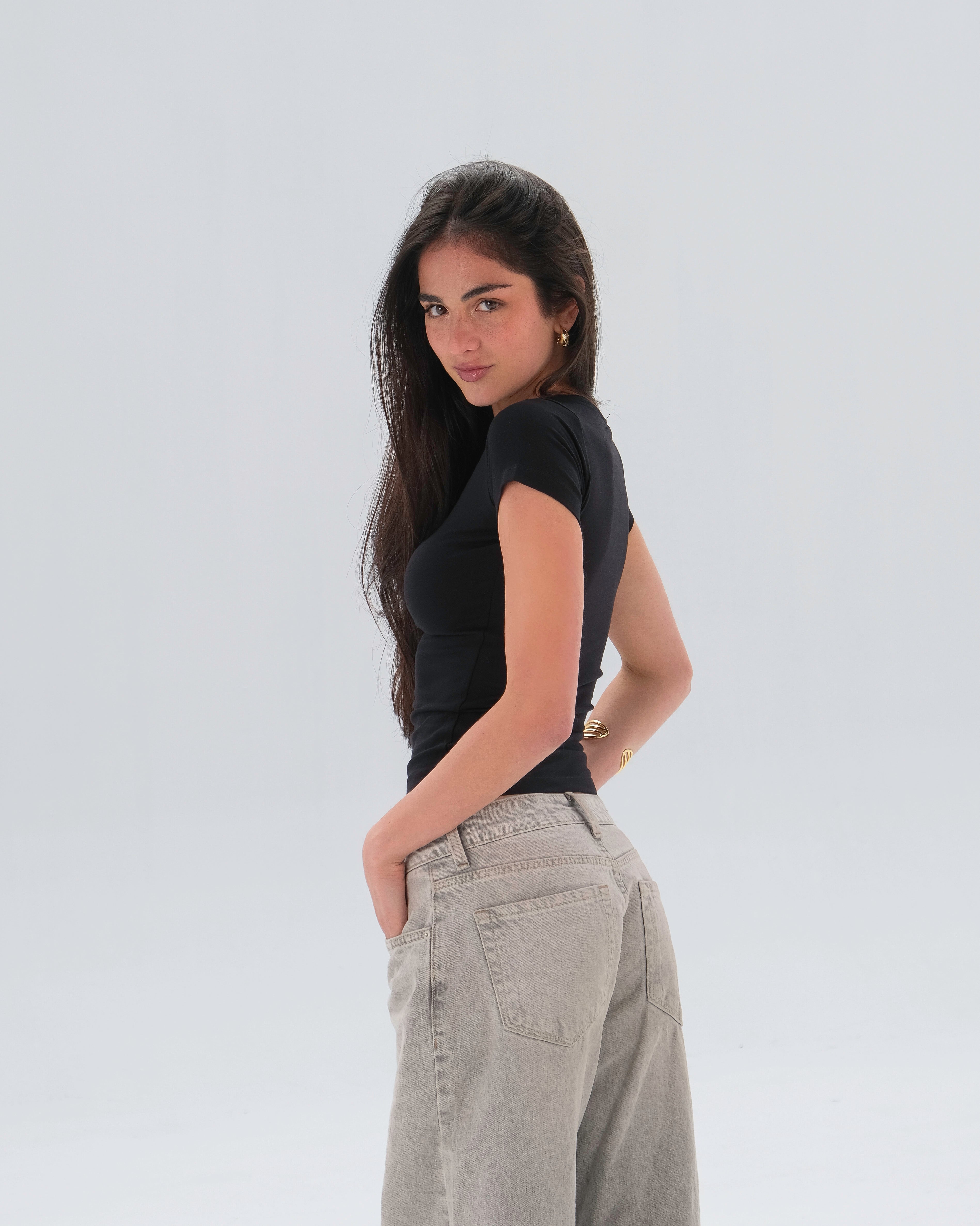Fitted Short Sleeve Top