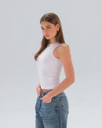 Ribbed Sleeveless Fitted Top