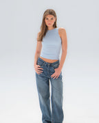 Ribbed Sleeveless Fitted Top