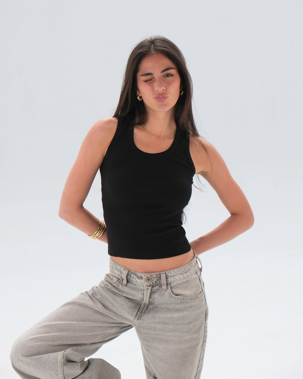 Ribbed Sleeveless Top