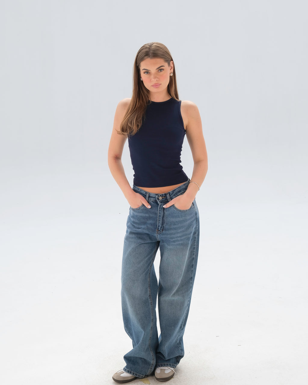 Ribbed Sleeveless Fitted Top