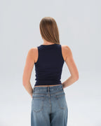 Ribbed Sleeveless Fitted Top