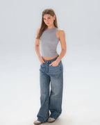 Ribbed Sleeveless Fitted Top