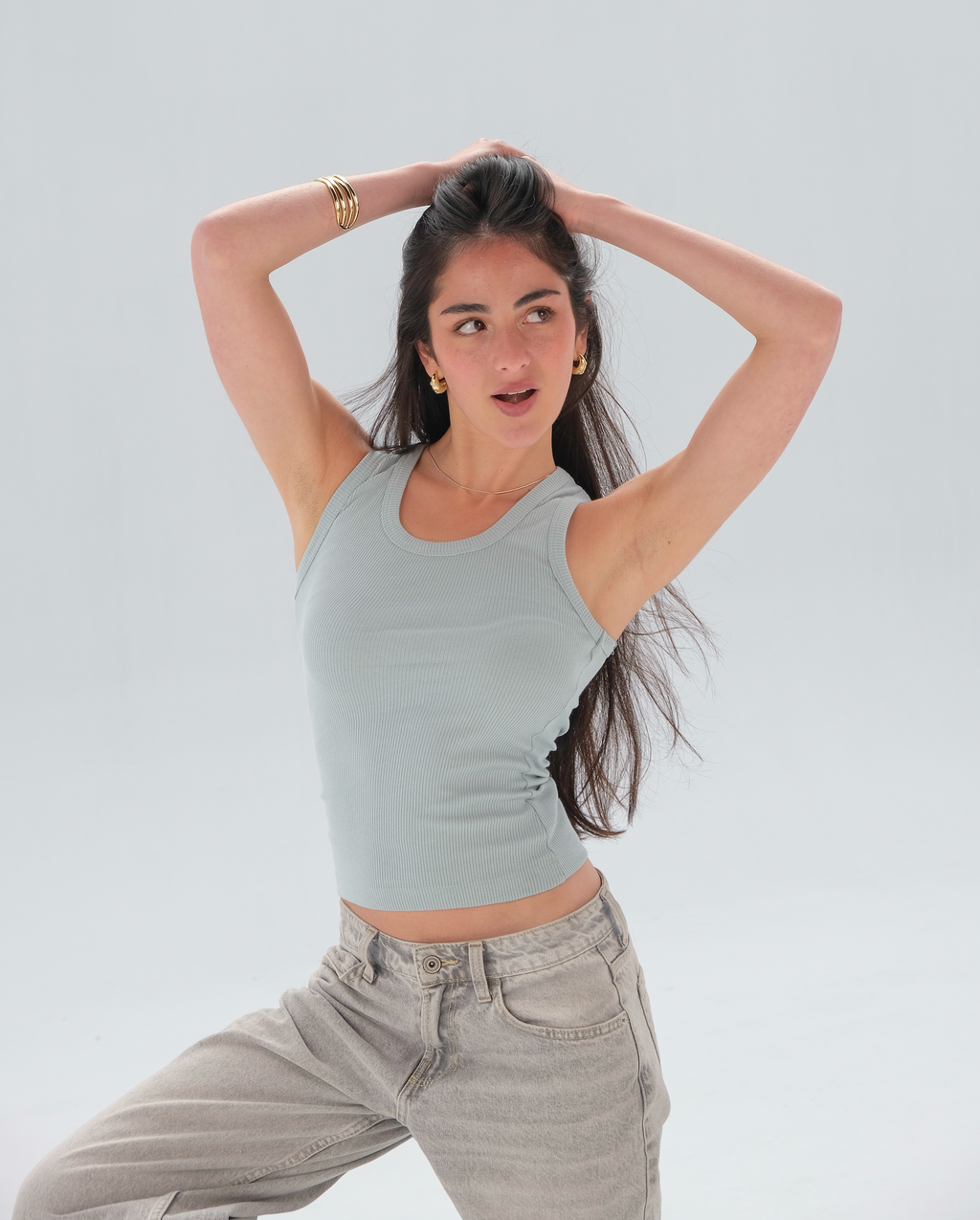 Ribbed Sleeveless Top