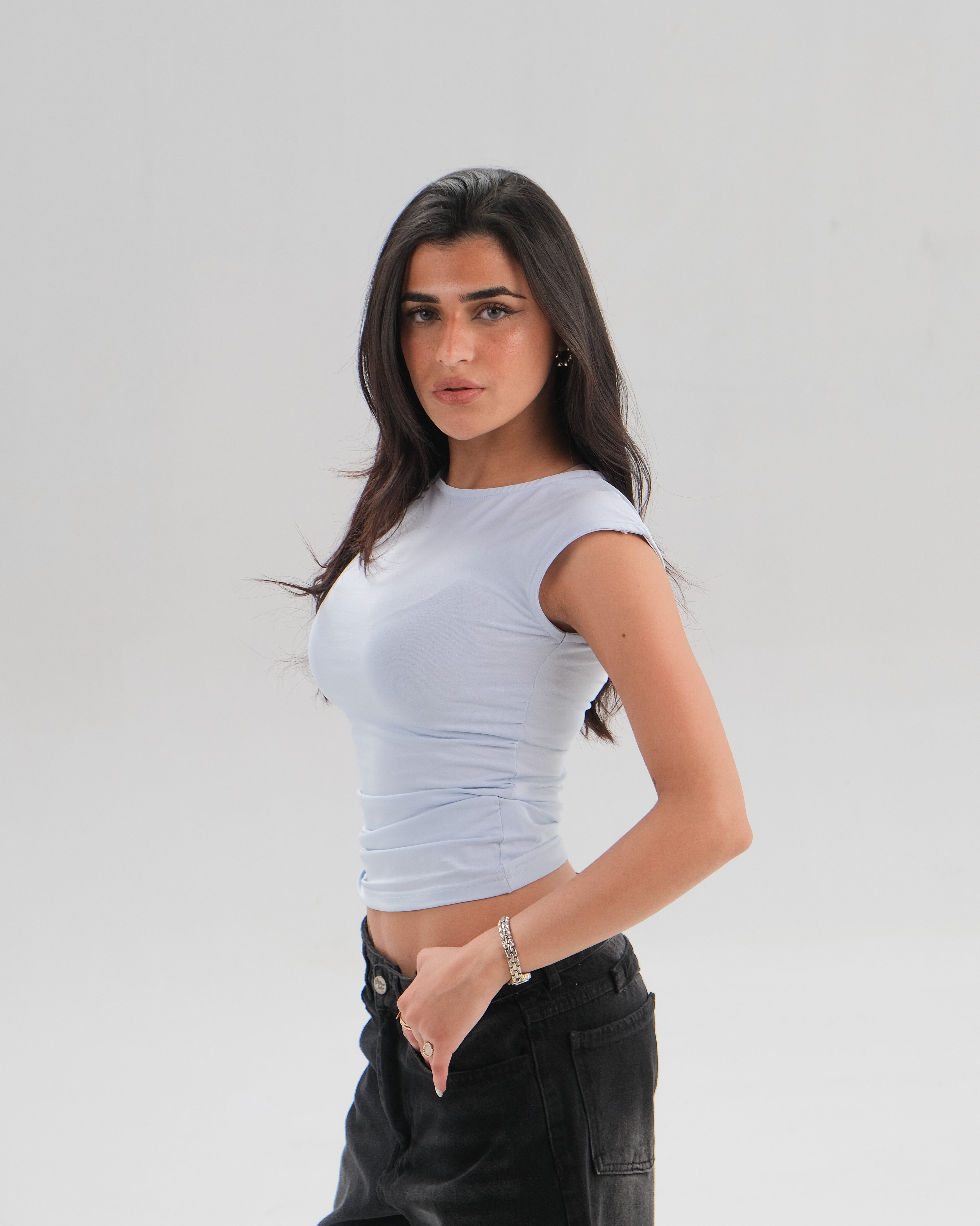 Cap Sleeve Fitted Top