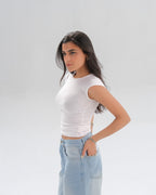 Cap Sleeve Fitted Top