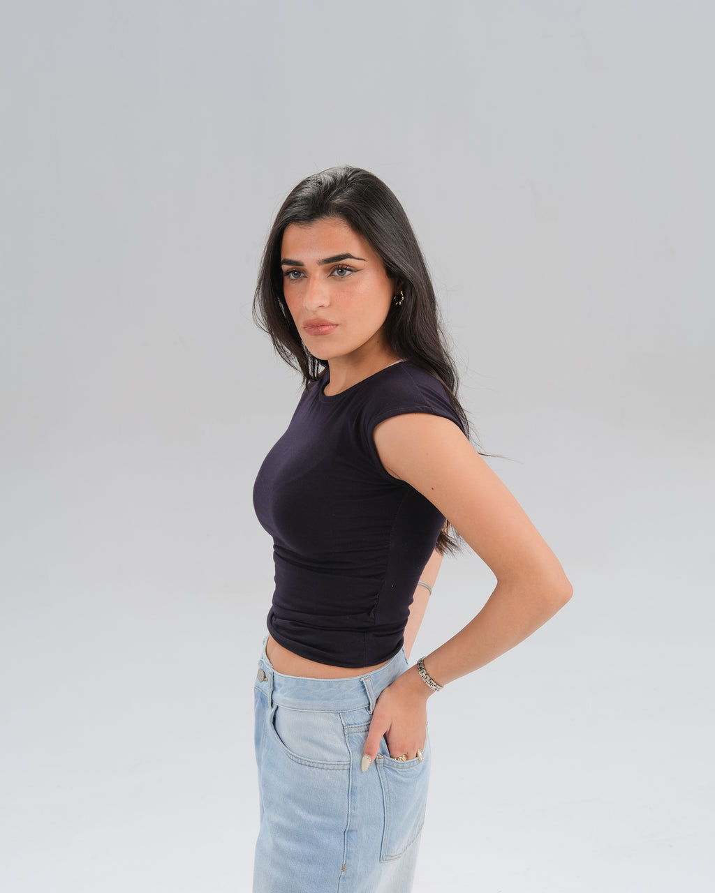 Cap Sleeve Fitted Top