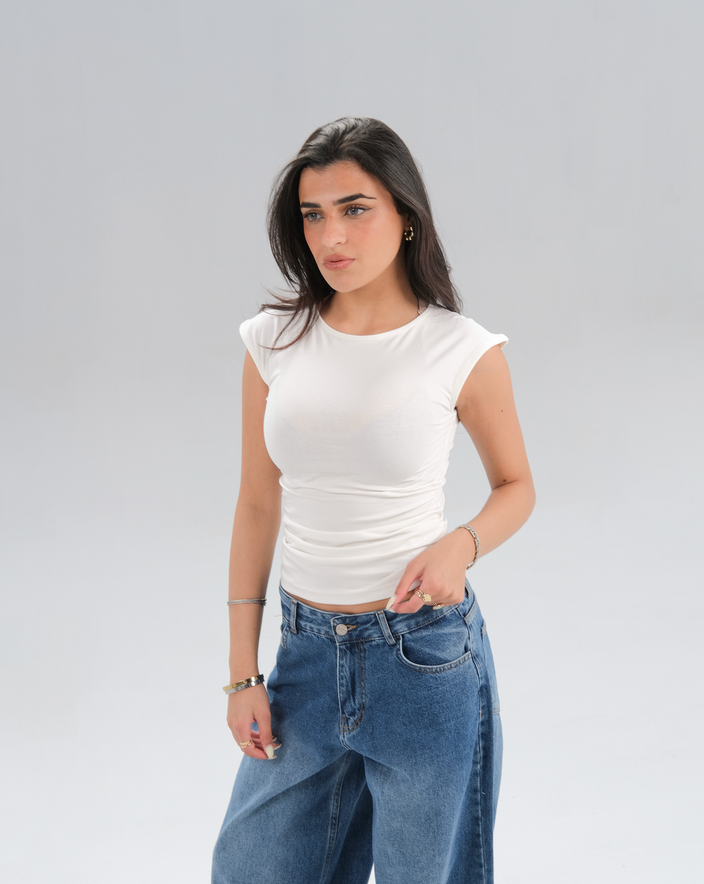 Cap Sleeve Fitted Top
