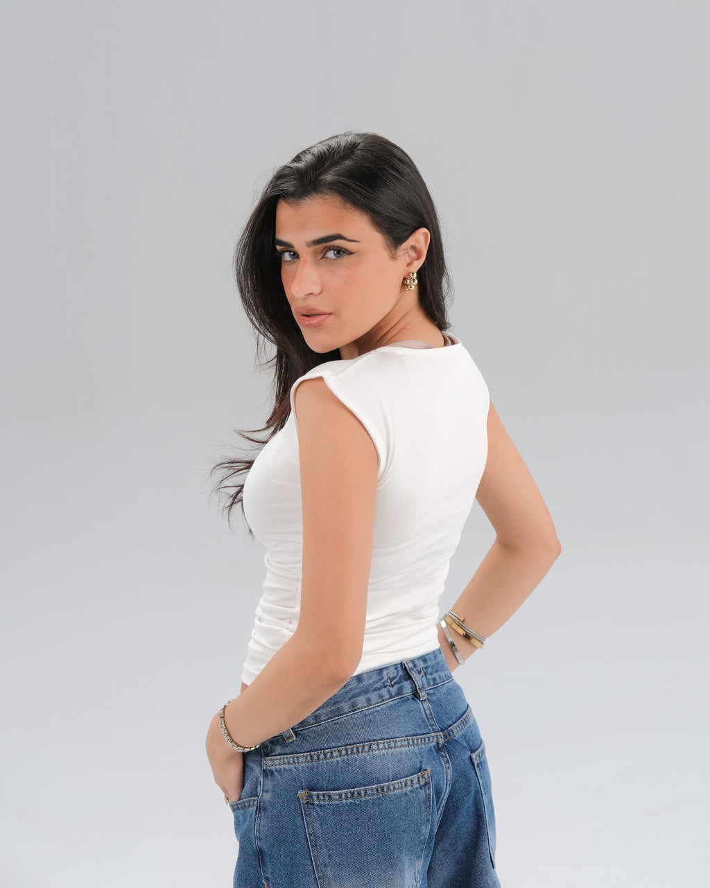 Cap Sleeve Fitted Top