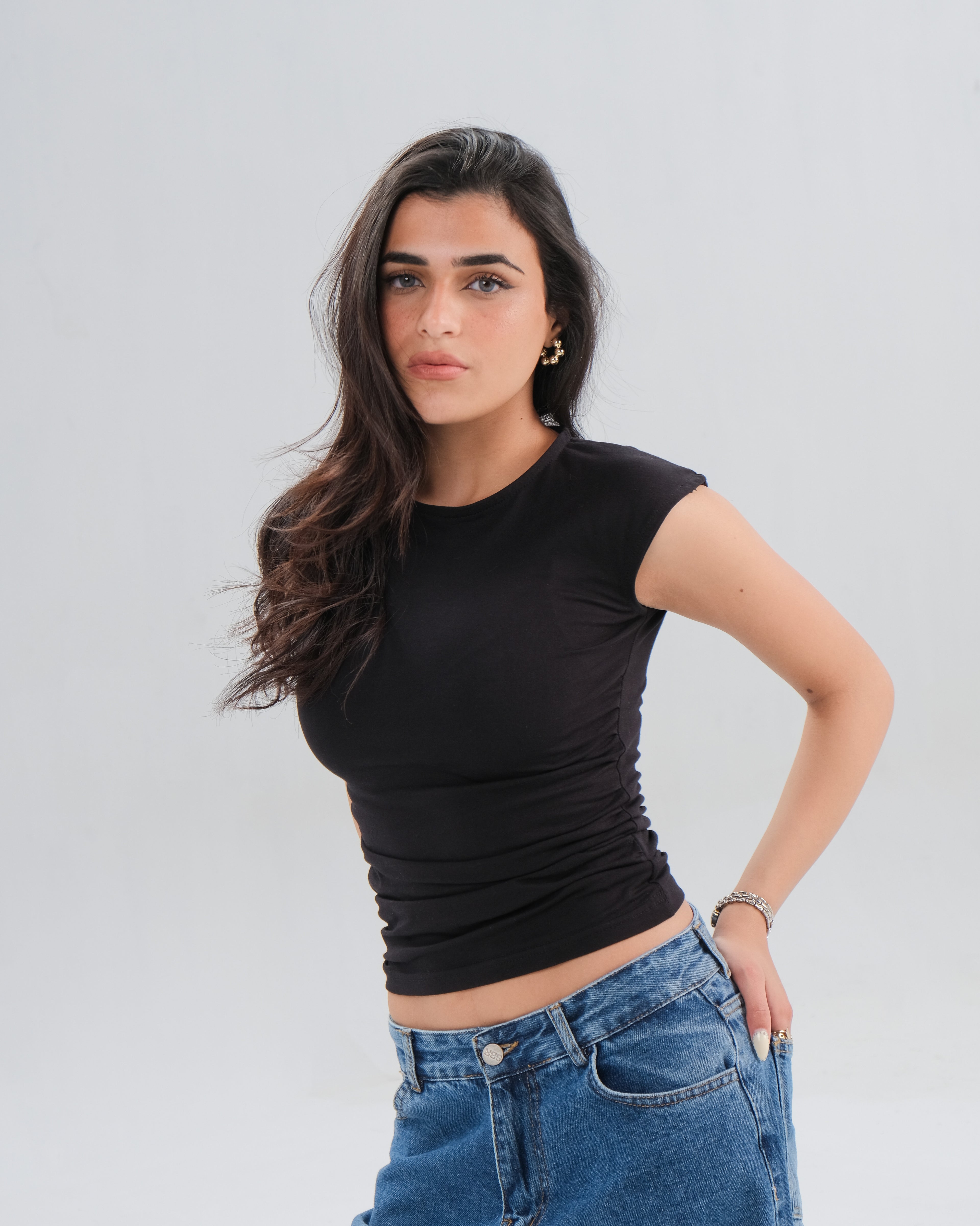 Cap Sleeve Fitted Top