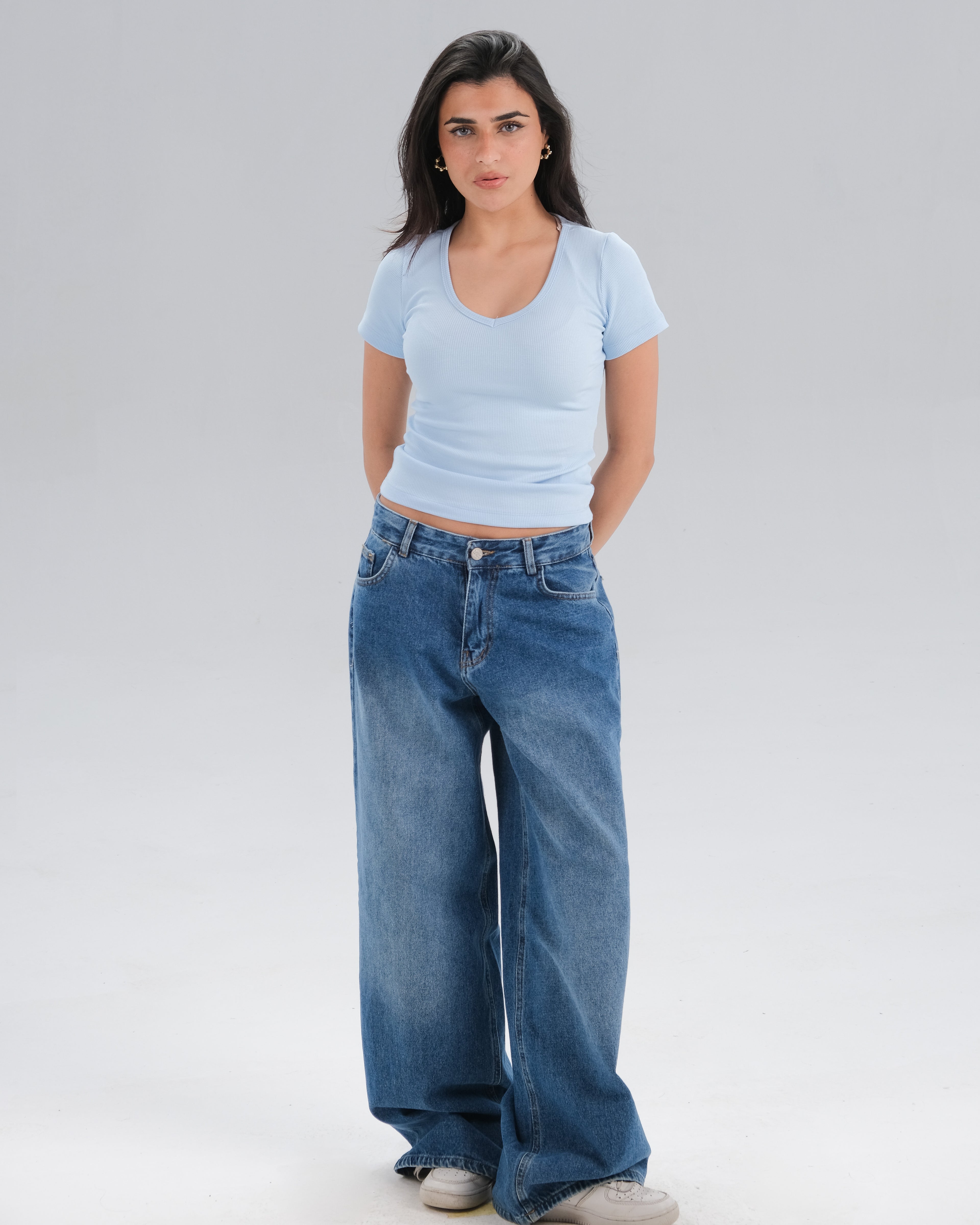 Ribbed V-Neck Top