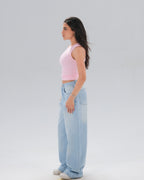 Ribbed Sleeveless Fitted Top