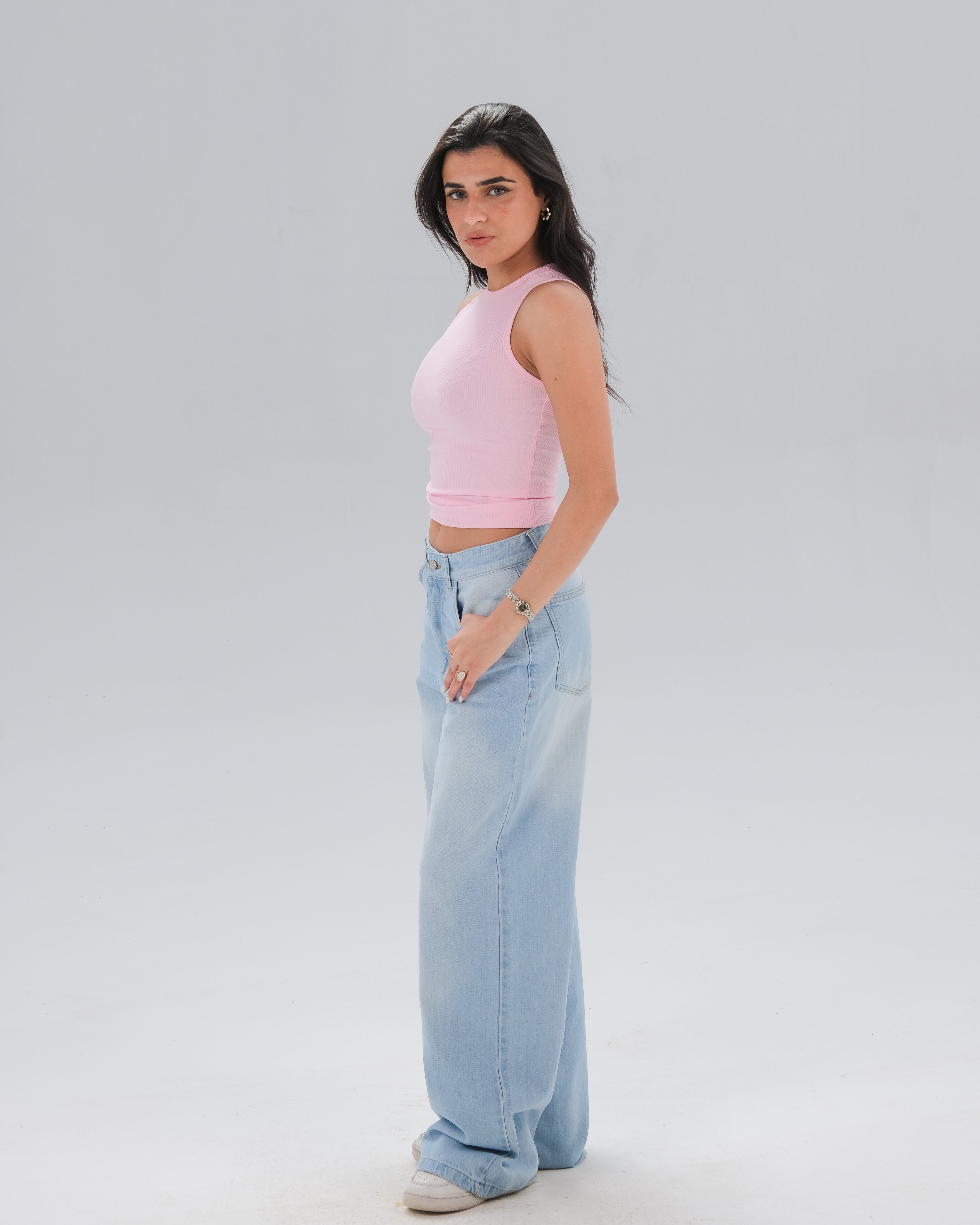Ribbed Sleeveless Fitted Top