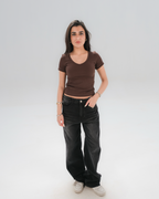 Ribbed V-Neck Top