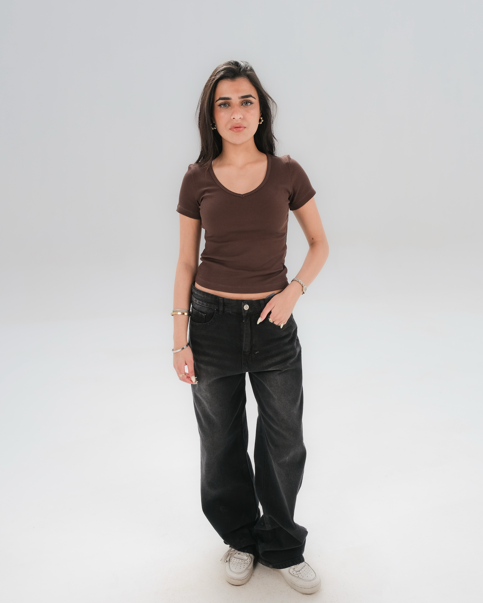 Ribbed V-Neck Top