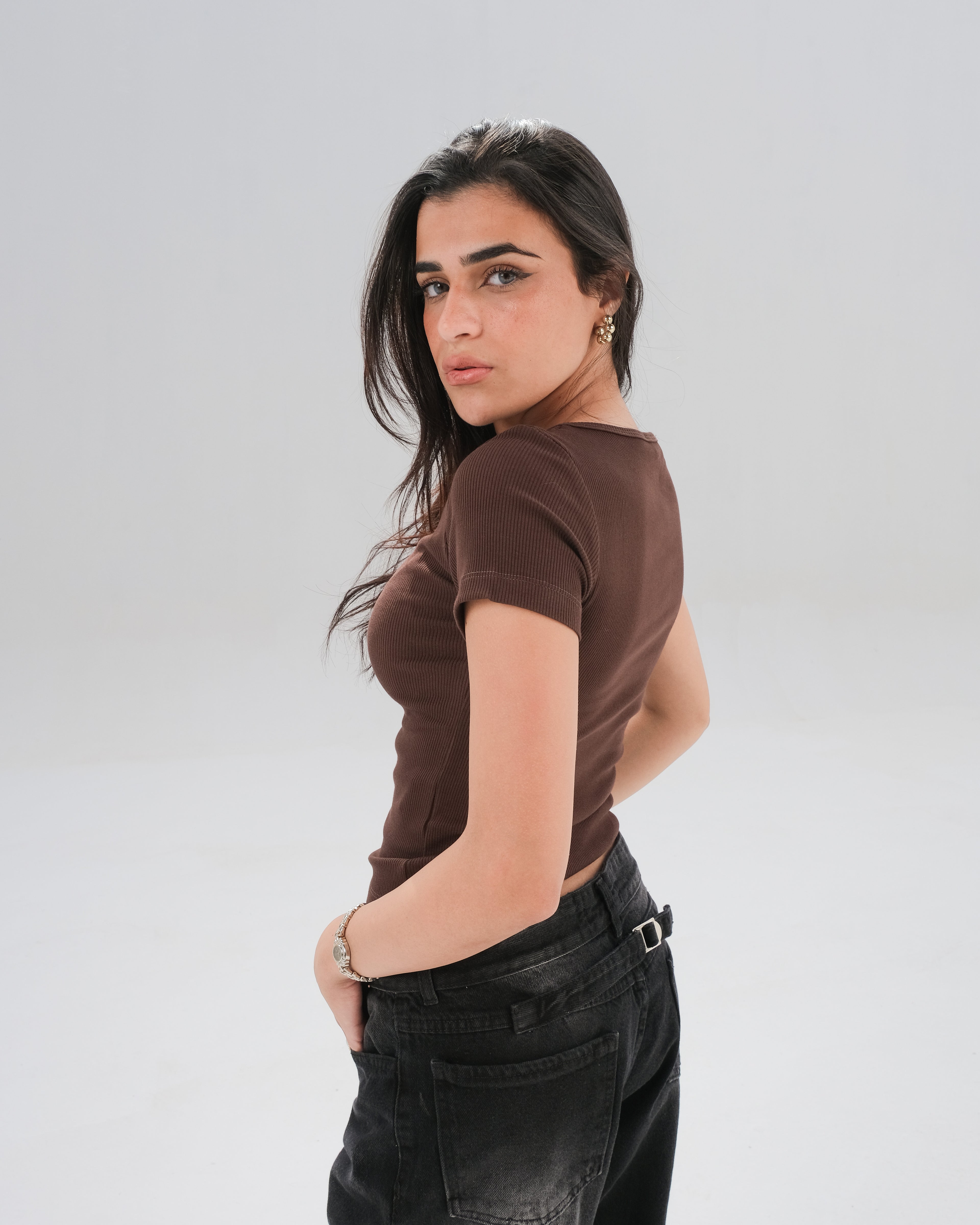 Ribbed V-Neck Top