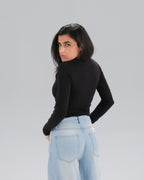 Square Neck Long Sleeve Top