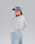 Square Neck Long Sleeve Top