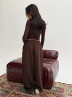 Brown Balloon Fit Sweatpants