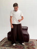 Brown Balloon Fit Sweatpants