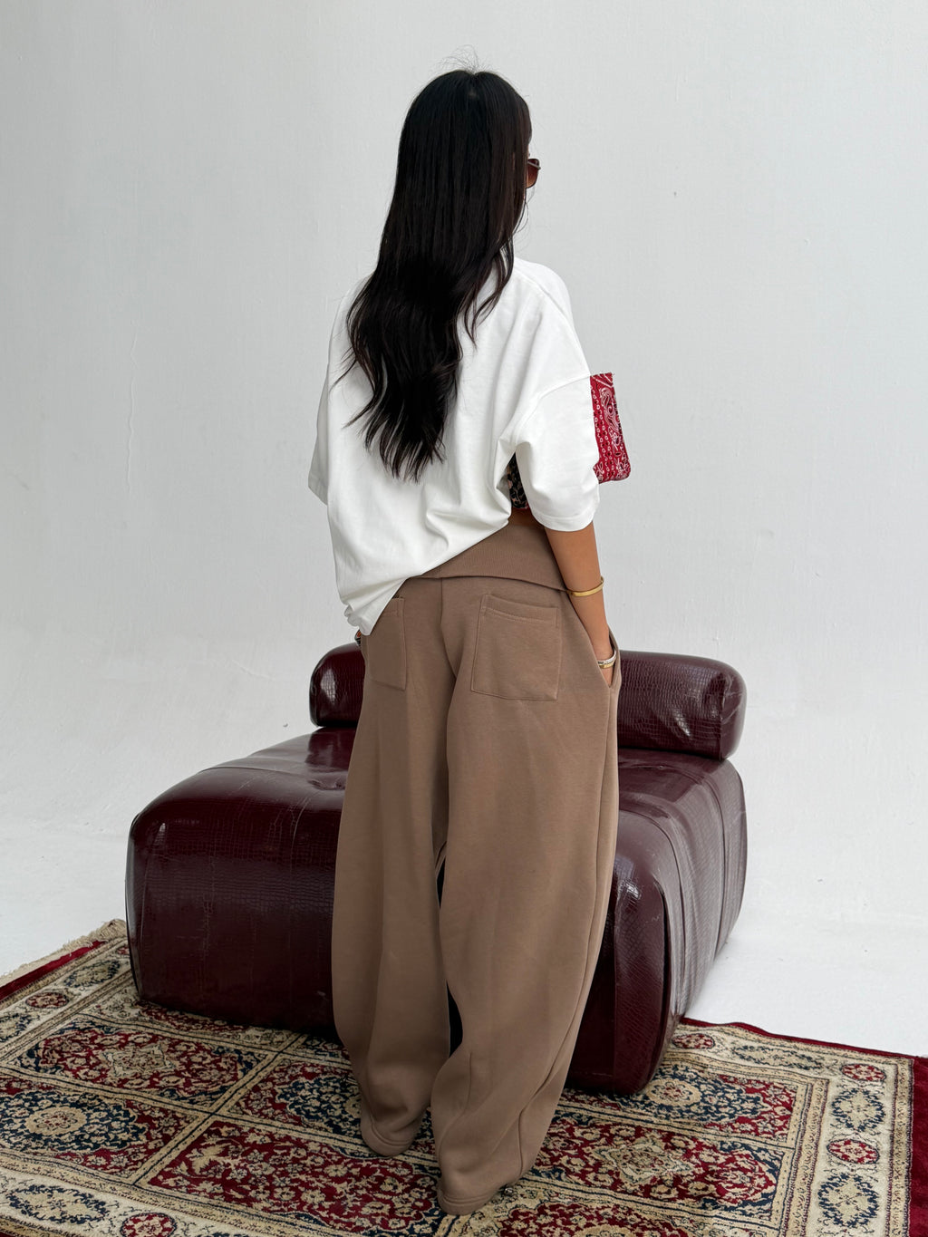 Cafe Foldover Waist Sweatpants