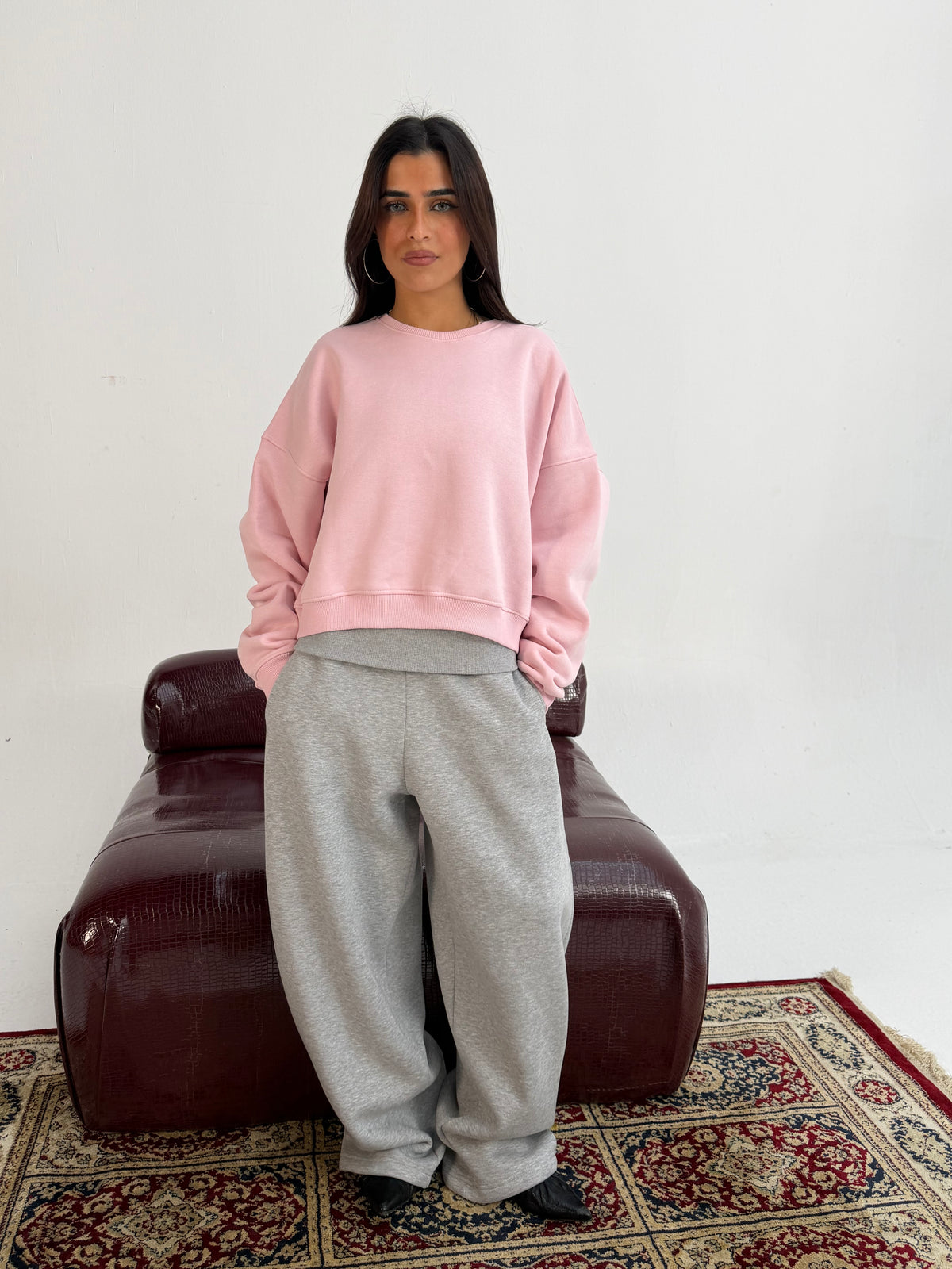 Pink Oversized Sweatshirt