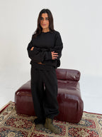 Black Oversized Sweatshirt