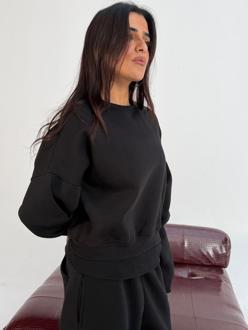 Black Oversized Sweatshirt